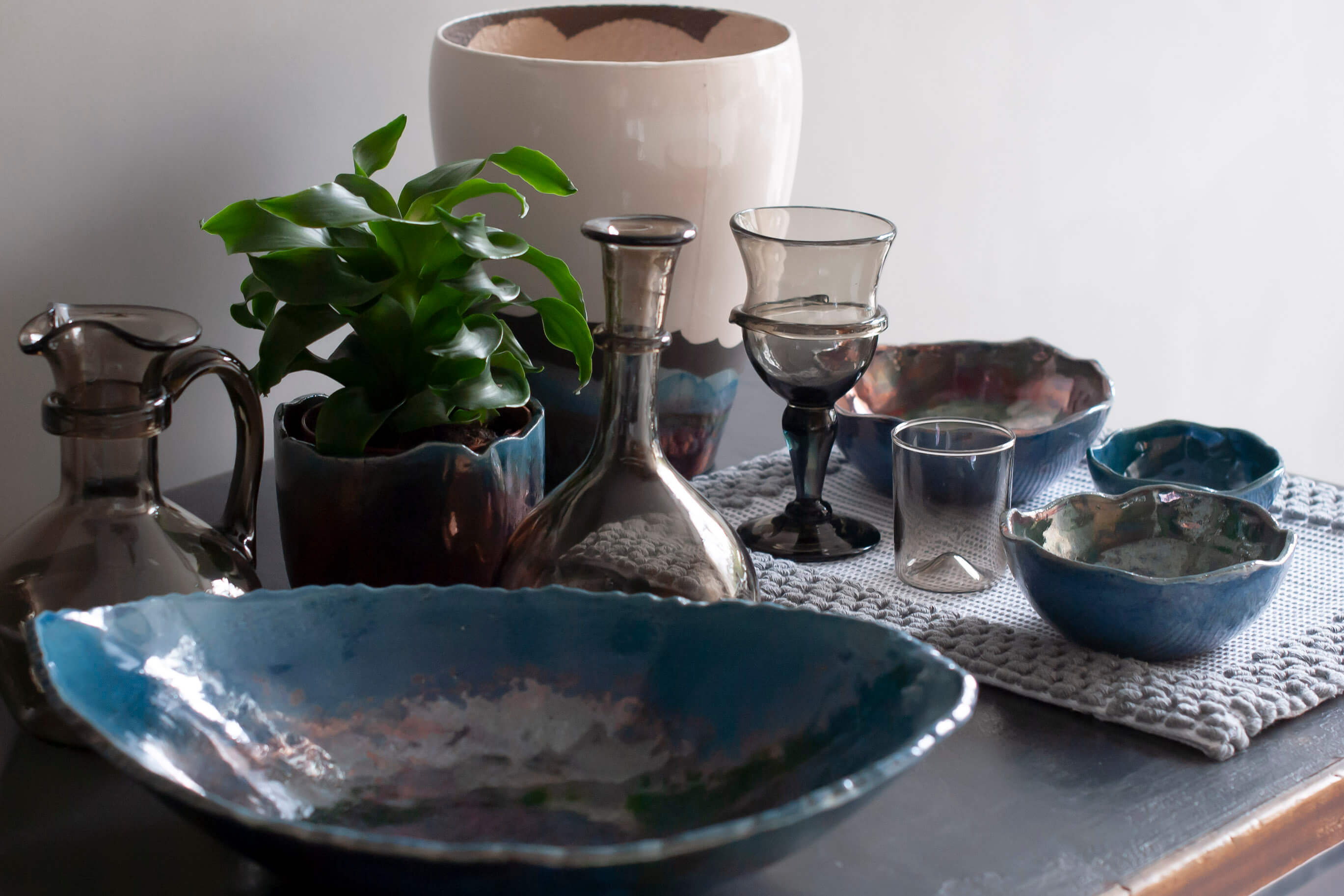 Rosamia - Arts de la table Verres : Verre à vin Calice Grigio Fumo - 3